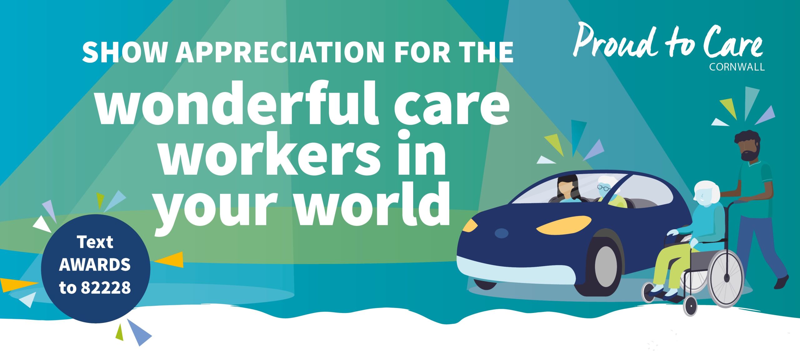 Main image Image of care workers with those they support